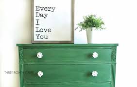 Old Fashioned Milk Paint Company Green Painted Dresser