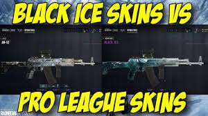 Ok it's a fair price for black ice. Rainbow Six Siege Black Ice Skins Vs Pro League Skins Season 1 Comparison Controversy Alpha Packs Youtube