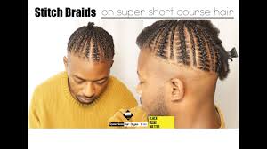 How to cornrow your own hair beginners friendly | short natural hair tutorial hey loves, in today's video, i show you all how to. How To Stitch Braids On Super Short Coarse Hair How To Youtube