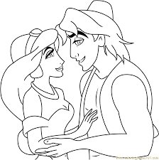 Aladdin (and jasmine) coloring pages for kids. Aladdin And Jasmine In Love Coloring Page For Kids Free Aladdin Printable Coloring Pages Online For Kids Coloringpages101 Com Coloring Pages For Kids
