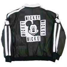 Mickey Mouse Bomber Leather Jacket Ex Rn20843 Ebay In 2021 Leather Bomber Jacket Jackets Disneyland Outfits