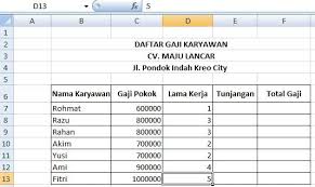 Slip gaji memiliki banyak manfaat seperti administrasi, transparansi perusahaan, dan pengatur kebijakan di masa depan. Contoh Soal Excel If Gaji Karyawan Kumpulan Soal Pelajaran 3