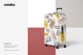 Suitcase Luggage Cover Mockup Set Suitcase Luggage Luggage Cover Suitcase