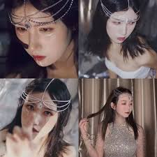 Head Jewelry Ursumy Rhinestone Head Chain