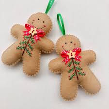 Felt Gingerbread Man Ornament Christmas Tree Felt Felt Crafts Christmas Diy Felt Christmas Ornaments Felt Christmas Tree