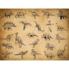 Amazon Com Meishe Art Poster Print Dinosaur Species