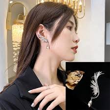 Buy Angel Wings Crystal Draped Women's Earrings Love Wings Glittering On  Ears at affordable prices — free shipping, real reviews with photos — Joom