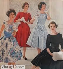 Made in an expensive fabric such as shot silk home dressmakers could save pounds by making her own dresses. Ten 1950s Dress Styles Vintage 50s Dresses