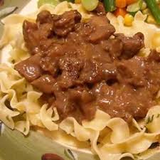 Finely chopped and sweated down with and almost dissolved in a mixture of broth and cream. Beef Tips And Noodles Recipe Beef Tips And Noodles Crock Pot Beef Tips Recipes