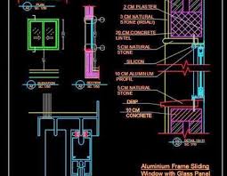 Aluminium Window Detail Dwg Autocad Drawing Download Aluminium Windows Autocad Shutter Designs