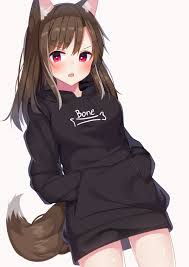 The anime revolves around a group of wolves trying to find the opening to the paradise, a utopian land promised only to wolves. Cute Wolf Hoodie Cute Wolf Kawaii Anime Girl Novocom Top