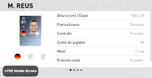 Pes 2017 | marco reus face & hair like pes 2020. M Reus Habilidades De Nivel Maximo Pes Mobile 2019 Digital Halftime