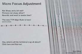 Micro Focus Adjustment Align Ruler Travel Through Pictures