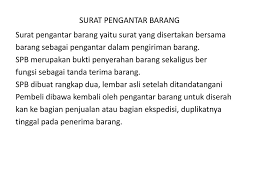 Contoh surat pemberitahuan keterlambatan pengiriman barang. Chapter Surat Pesanan Ppt Download