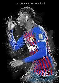 Usman dembele wallpapers for your pc, android device, iphone or tablet pc. Ousmane Dembele Paintings Art Lionel Messi Barcelona Cristiano Ronaldo Lionel Messi Football Wallpaper