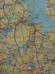 Karta för mitsubishi motors till tour event i sverige. Original 1927 Kak Royal Automobile Club Road Map Atlas Sweden Karta Over Sverige 1923817422