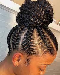 Awesome Black Braided Hairstyles In A Bun 2021 Braided Hairstyles For Black Women Cornrows Braided Bun Hairstyles Natural Hair Styles