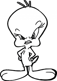 Easy pencil drawings nápady na kreslen. Angry Tweety Coloring Page Free Printable Coloring Pages For Kids