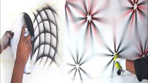 Walls take up a lot of the visual space in most rooms. 25 Wall Painting Ideas For Spray Using Cardboard With Metallic Paints Youtube