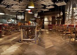 Burger Restaurant Bluewater Shopping Centre Kent Henley Oak Emerald Herringbone Perfect Oak Herringb Gourmet Burger Kitchen Flooring Engineered Wood Floors