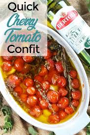 Quick Cherry Tomato Confit Recipe In 2020 Bertolli Recipes Cherry Tomatoes Harvest Recipes