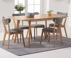 Oak dining chairs are a classic piece of furniture that suit any dining room. Sacha 120cm Extending Dining Table With Sacha Grey And Oak Cushion Seat Chairs Oak And Grey 4 Chairs 639 00 Save Up To 32 Off