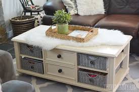 I used a very rough grit sandpaper (80) with a medium to light touch, and went to work sanding off the white chalk paint layer on the parts of the table i thought would wear naturally with age (like the corners of the legs and top). An Easy Coffee Table Makeover With Chalk Paint The Diy Mommy