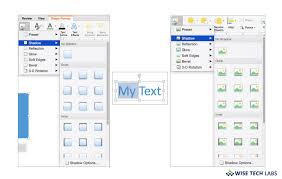 How To Add A Shadow To Text Or A Shape In Powerpoint On Your Mac Wise Tech Labs Powerpoint Text Shadow