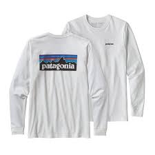 Etsy shops never receive your credit card information. Patagonia Men S P 6 Logo Long Sleeve Responsibili Tee White