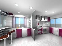 purple kitchen interior