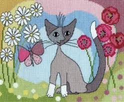 Beautiful artist rosina wachtmeister plaid with a motive. Rosina Wachtmeister Cats Cross Stitch Kits By Bothy Threads