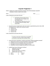 Ujian Akhir Tahun Sejarah Tingkatan 1 3 Pdf