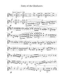 Entry Of The Gladiators For Bb Trumpet Youtube