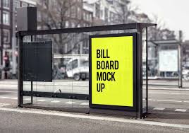 Free Bus Stop Billboard Mockup Psd In 2020 Billboard Mockup Billboard Bus Stop