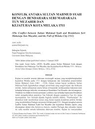 Penentangan terhadap potugis di melaka. Pdf Konflik Antara Sultan Mahmud Syah Dengan Bendahara Seri Maharaja Tun Muzahir Dan Kejatuhan Kota Melaka 1511