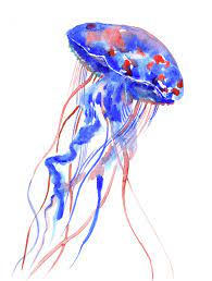 Jellyfish By Suren Nersisyan Original Watercolor Art Jellyfish Painting Original Watercolors