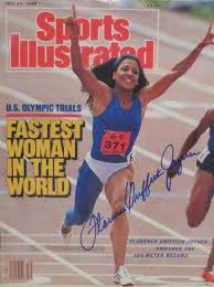 Olympic games gold medalist athlete. Florence Griffith Joyner Autographed Sports Illustrated Magazine Track Field Olympics
