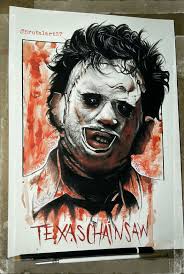 Leatherface Drawing Illustration Horror Art Draw Horror Movie Art Horror Movie Tattoos