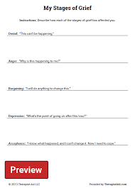 My Stages Of Grief Worksheet Therapist Aid In 2020 Stages Of Grief Grief Worksheets Grief Therapy