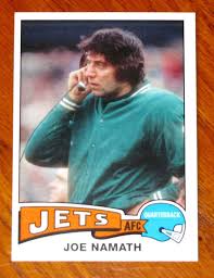 Centering can also be a huge issue and can be more difficult to notice due to the television card design. Joe Namath S 1975 Topps Card By Retrocards Joe Namath Topps Football Cards Football Cards