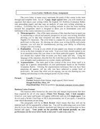 Cover Letter Reflective Essay Assignment University Of Washington