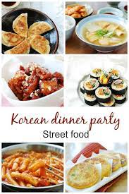 Korean Dinner Party Menu Ideas Korean Bapsang Asian Street Food Street Food Korean Dinner Party