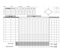 30 Printable Baseball Scoresheet Scorecard Templates