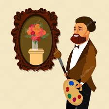 Supplies cartoon 3 of 16. Painter With Art Supplies Cartoon Illustration Famous Artist In Art Gallery Museum Flat Drawing Creative Man With Palette Paint Brush Vector Character Fashionable Stylish Guy Painting In Frame Premium Vector In