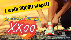 70 kg or 160 lb) burns 0.04 kcal per step. I Walked For 20000 Steps And This Is How Many Calories I Burned Youtube