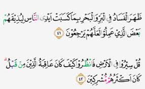 Agar mereka terkena akibat dari sebagian dari perbuatan mereka agar mereka bertaubat kepada allah. Isi Kandungan Surat Ar Rum Ayat 41 42 Python
