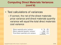Calculate the materials price and quantity variances using the format shown in figure 10.4 direct materials variance analysis for jerry's ice cream. Standard Costing And Variance Analysis Ppt Download