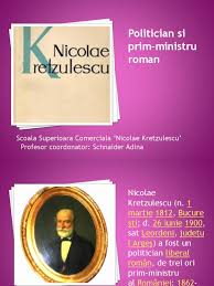 Scoala superioara comerciala nicolae kretzulescu. Nicolae Kretzulescu