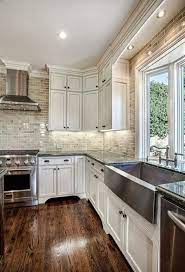 White and grey kitchens with dark floors design in corel. 25 Dreamy White Kitchens Classic White Kitchen Kitchen Renovation Kitchen Design