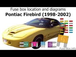 Fuse Box Location And Diagrams Pontiac Firebird 1998 2002 Youtube